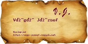 Vágó József névjegykártya